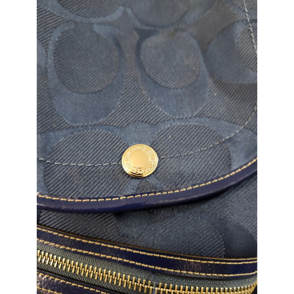 Coach Blue Signature C Canvas Backpack One Size - Picture 6 of 12